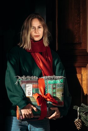 Elin Spring Green Merino Wool Blanket Christmas Gift.jpg
