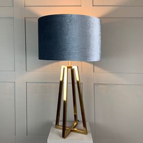 Hallburn Chrome 8 Light Chandelier & Grey Shades Hallburn Chrome 8 Light Chandelier & Grey Shades