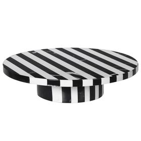 Large Black & White Marble Stand