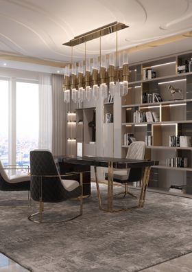 Suspensions in an elegant Office space | Tycho Rectangular Suspension
