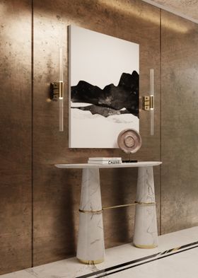 Hong Kong Penthouse | Hallway Haven in Marble