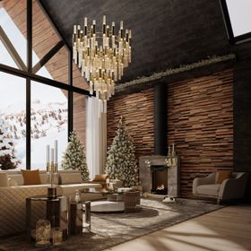 Christmas Glory with the Waterfall Chandelier