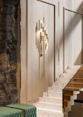 Waterfall Torch Wall Lamp in a Modern Residence