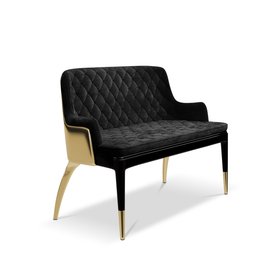 Charla Gold Two Seat Sofa