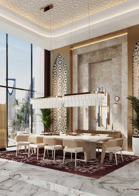 Dining Room Area of a Riyadh Penthouse