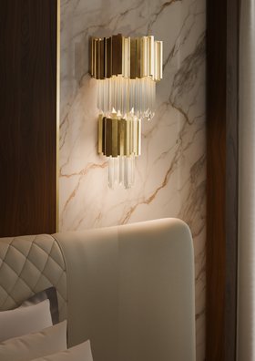 Bedroom Corner with the Empire Wall Lamp