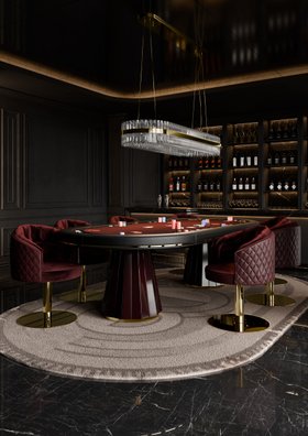 Darian Oval Poker Table