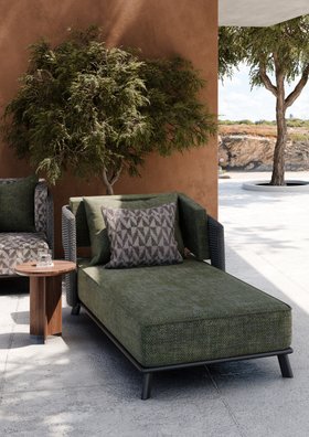 Galea Grey Chaise Lounge