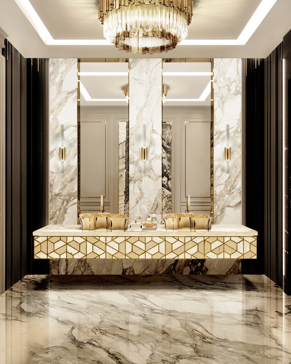 Luxury Bathroom with Empire Plafond