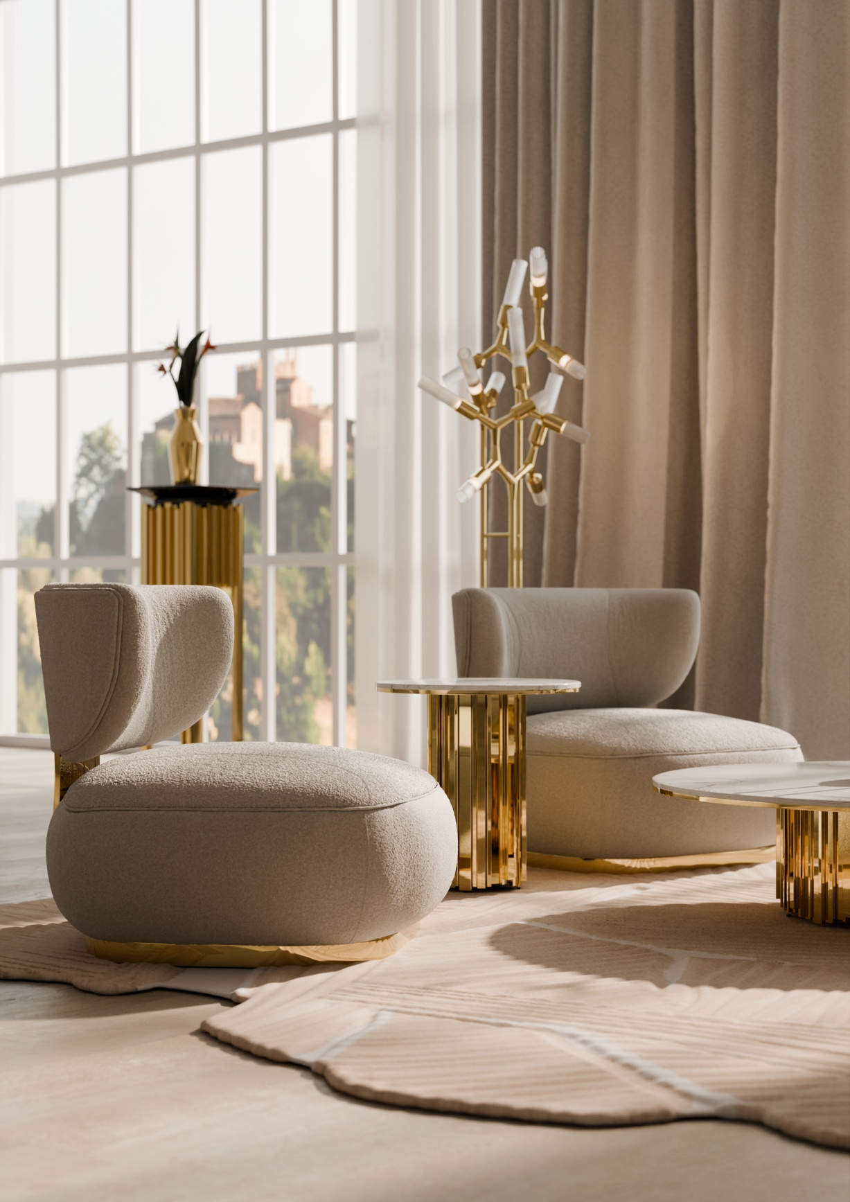 Neutral Glamour | Talie Single Sofa