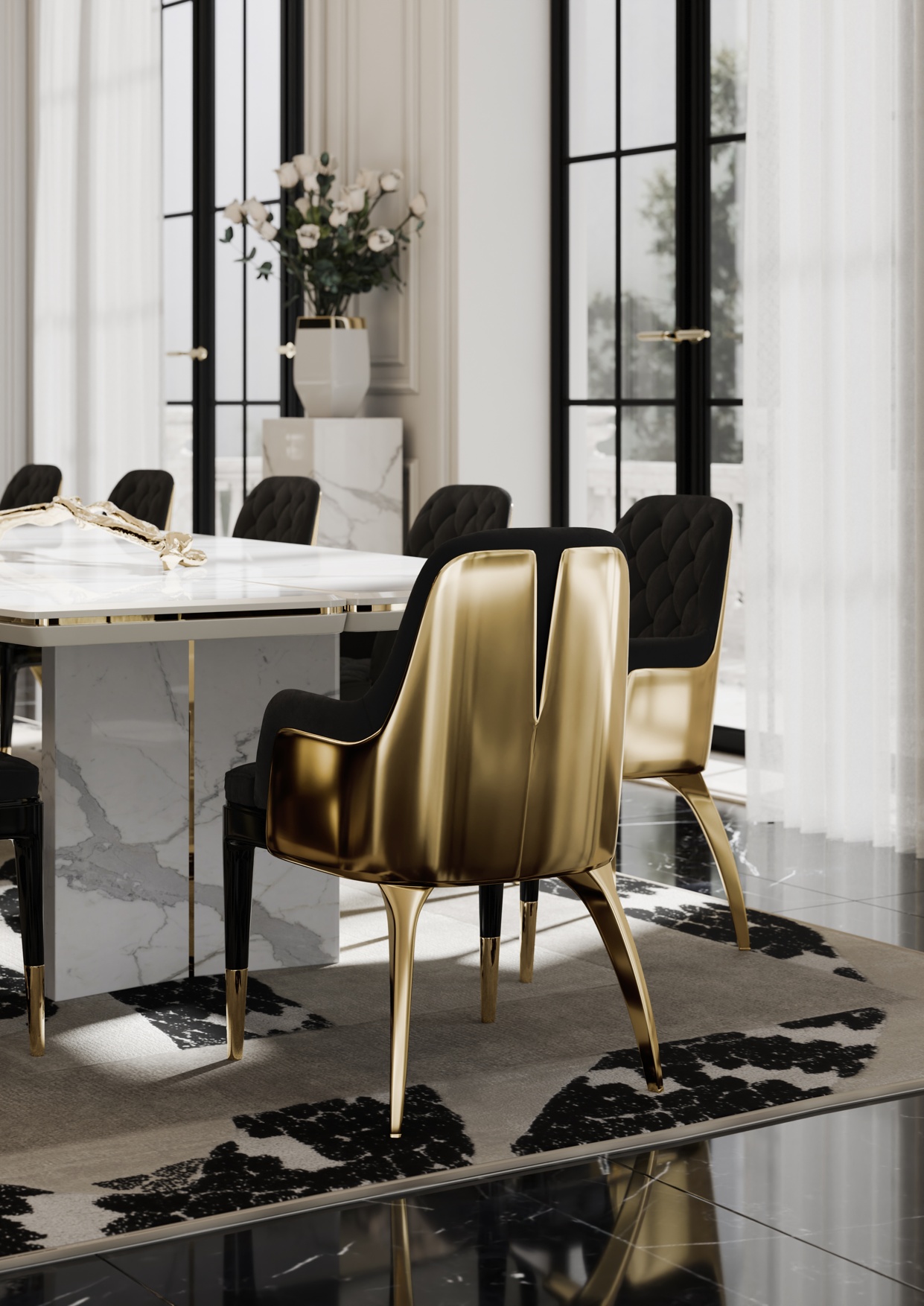 Charla Gold Dining Chair