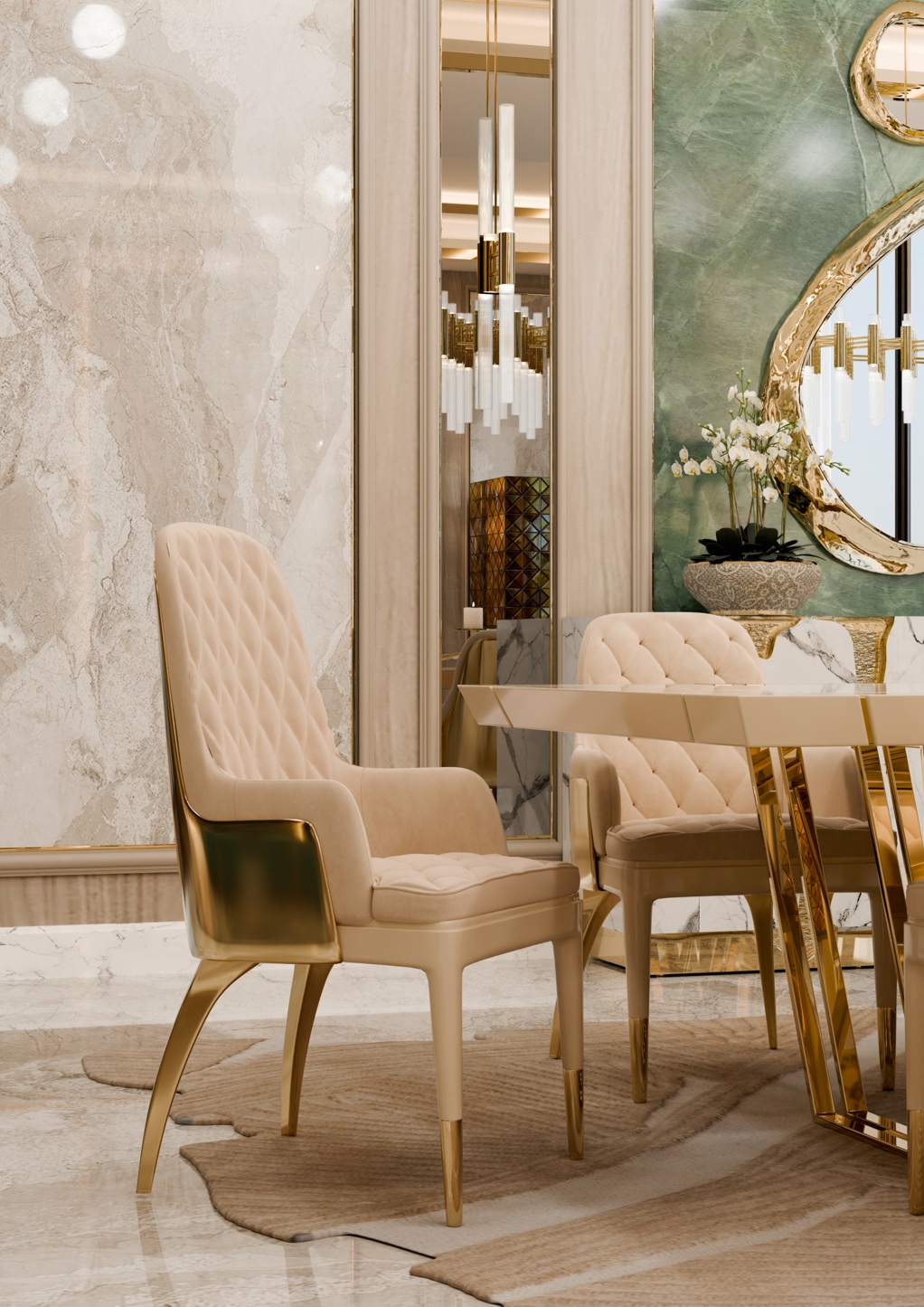 Charla Gold Dining Chair