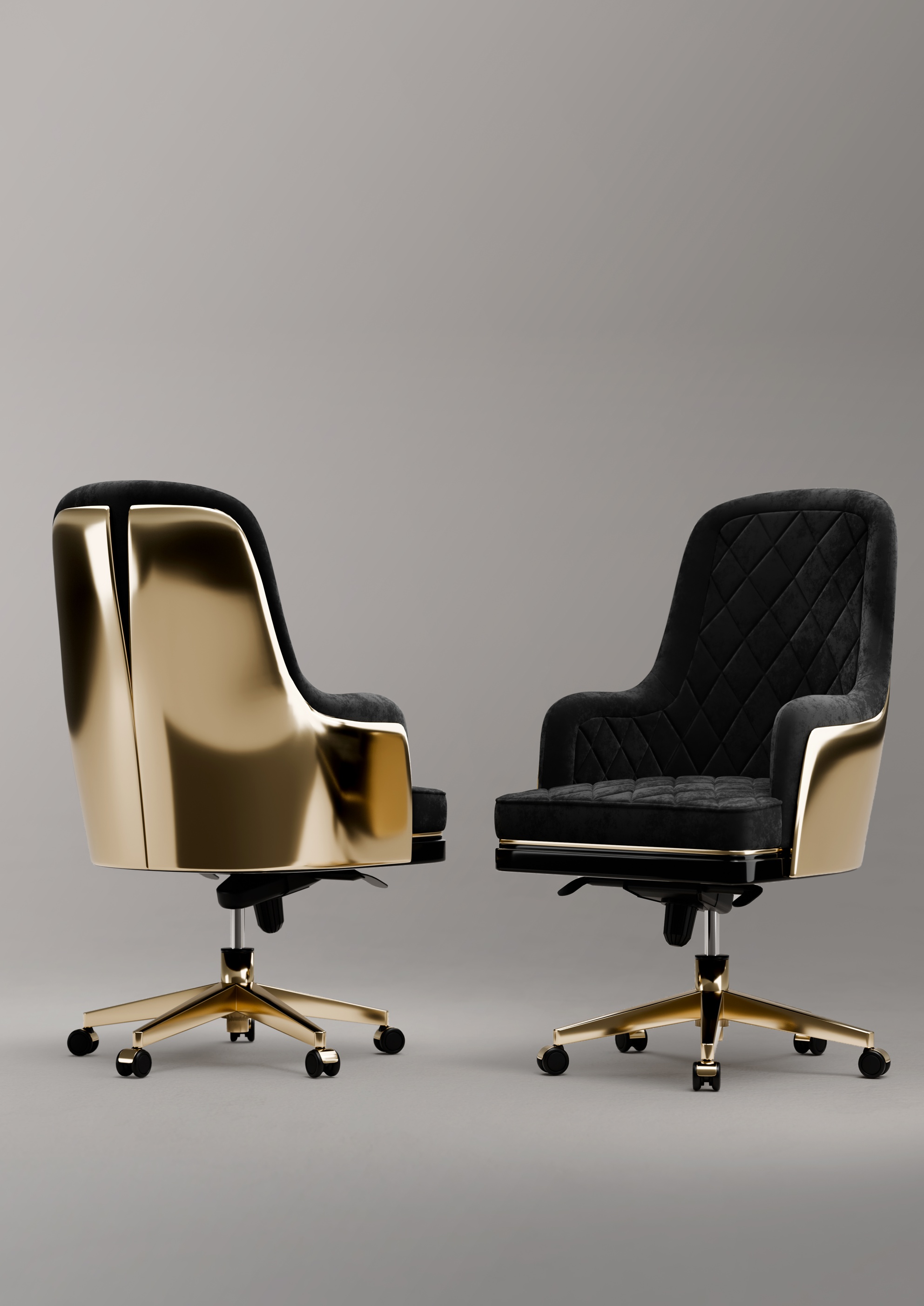 Charla Gold Office Chair