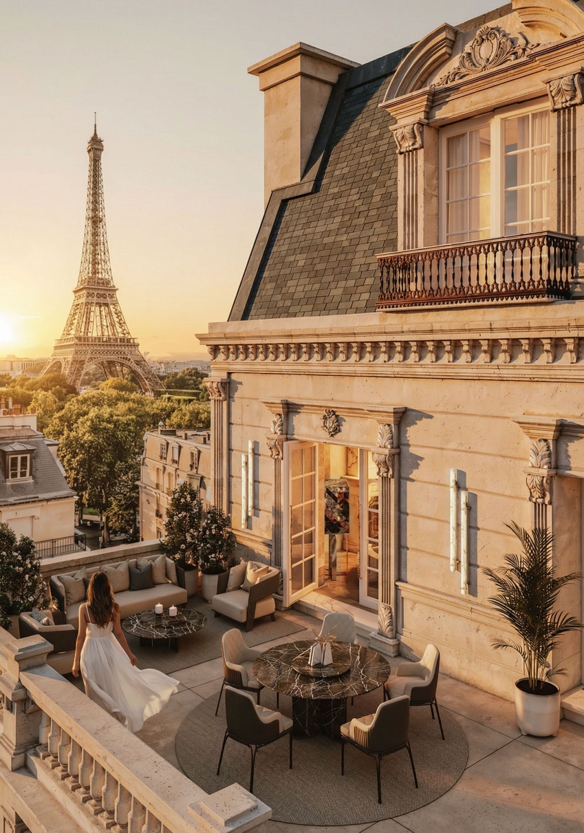 La Vue Eiffel Penthouse in Daylight