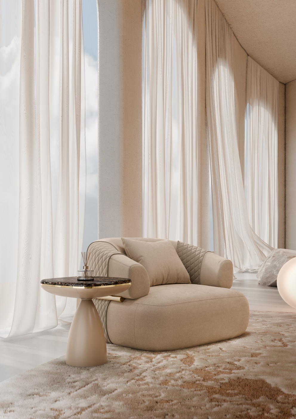 Bellamy Armchair + Forum Side table