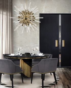 Luxury Dining Room with the Baruka Door Pull