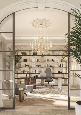 Nouveau Set in a Parisian Office Decor