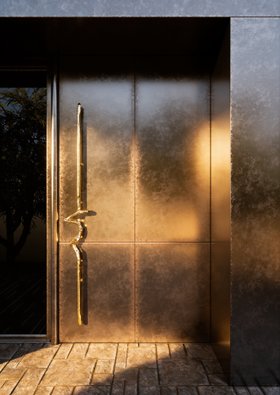 Copper Door with Zephyr Hardware