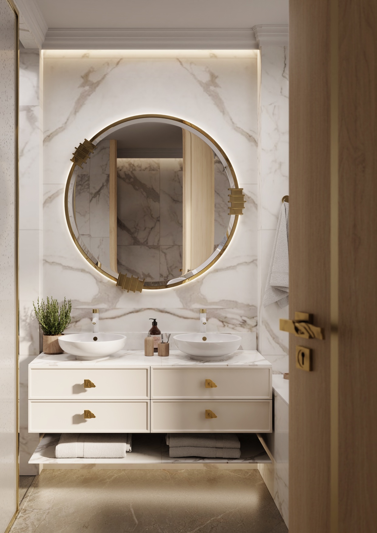 Bathroom with Duorum Handles