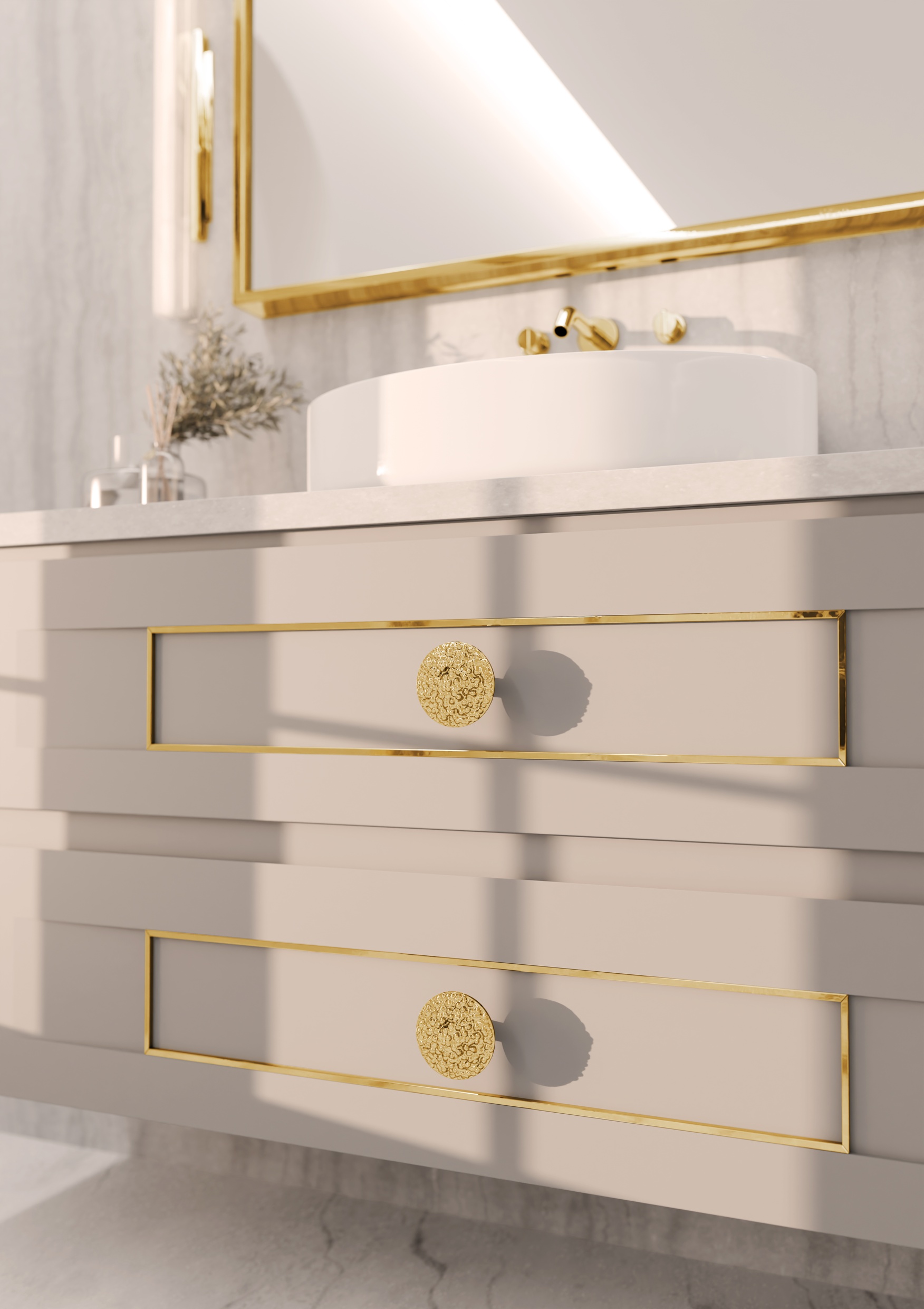 Bathroom Details with the Caviar Handle