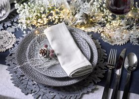 ProCook Christmas Blue - Malmo Charcoal Dinner Set