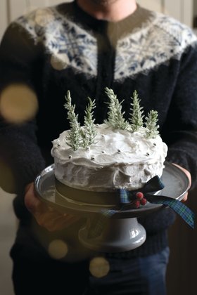 ProCook Christmas Malmo Charcoal Cake Stand