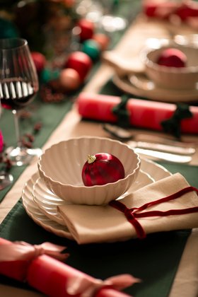 ProCook Christmas Reactive Glaze Scallop Dinner Set