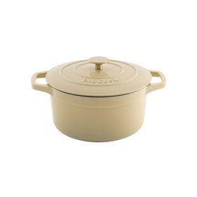 ProCook Cast Iron Casserole Dish Stone 24cm Round