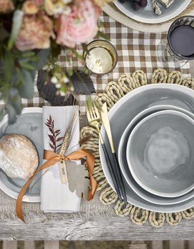 ProCook Sonoma Grey Stoneware Dinner Set, 16 Piece