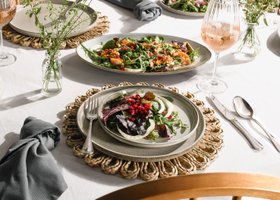 ProCook Oslo Rim Stoneware Dinner Set, 12 Piece