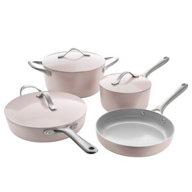 ProCook Soho Cookware Set, Dusky Pink, £99