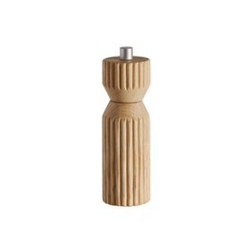 ProCook Ash Wood Ribbed Salt Or Pepper Mill