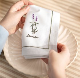 ProCook SS26 Herb Embroidered Cotton Napkins