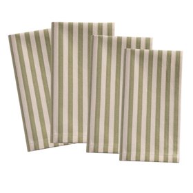 ProCook Stripe Cotton Napkins Sage Green, Set Of 4, £14