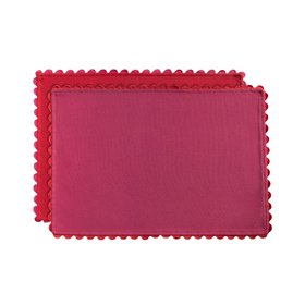 ProCook Placemats Cotton Mix Chilli Red & Pink