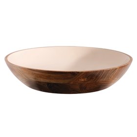 ProCook Enamel Wood Serving Bowl Sandstone