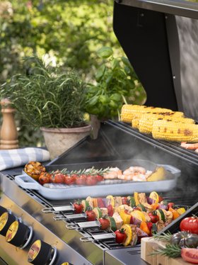 ProCook SS26 High Summer BBQ Cast Iron Rectangular Griddle Sky Blue