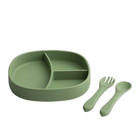 ProCook Silicone Feeding Set, Sage Green
