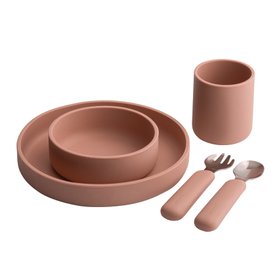 ProCook Silicone Tableware Set, Dusky Pink