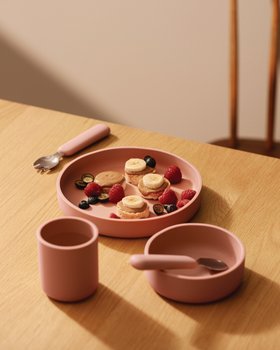 ProCook Silicone Tableware Set, Dusky Pink