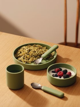 ProCook Silicone Tableware Set, Sage Green