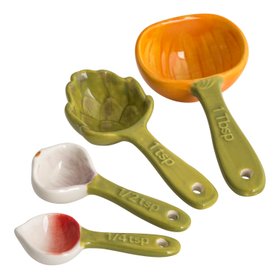 Stoneware Vegetable Measuring Spoon Set