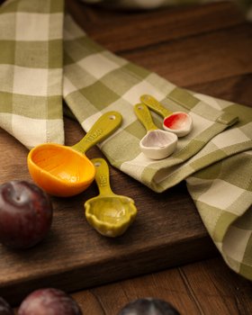 Stoneware Vegetable Measuring Spoon Set