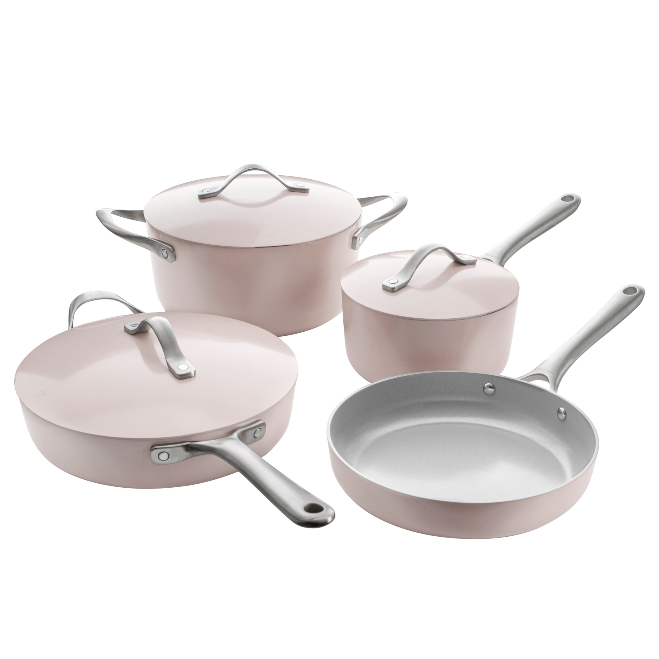 ProCook Soho Cookware Set, Dusky Pink, £99