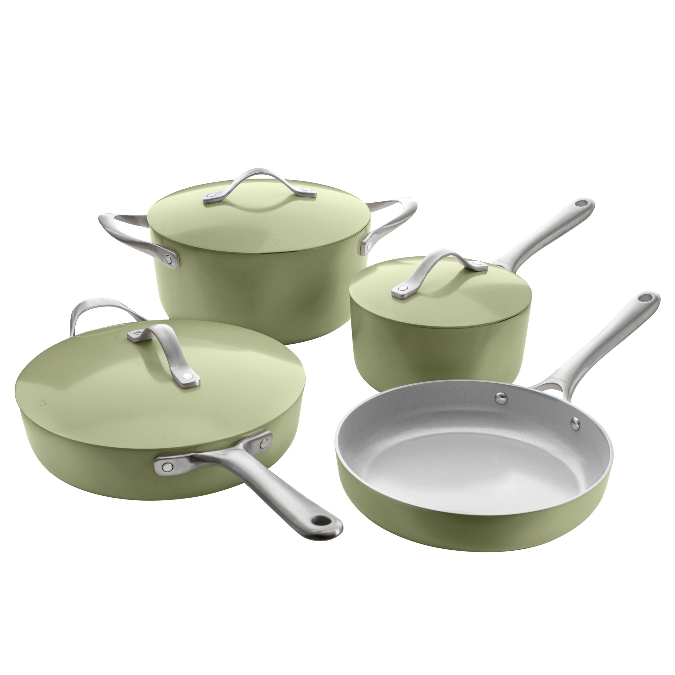 ProCook Soho Cookware Set, Sage Green, £99