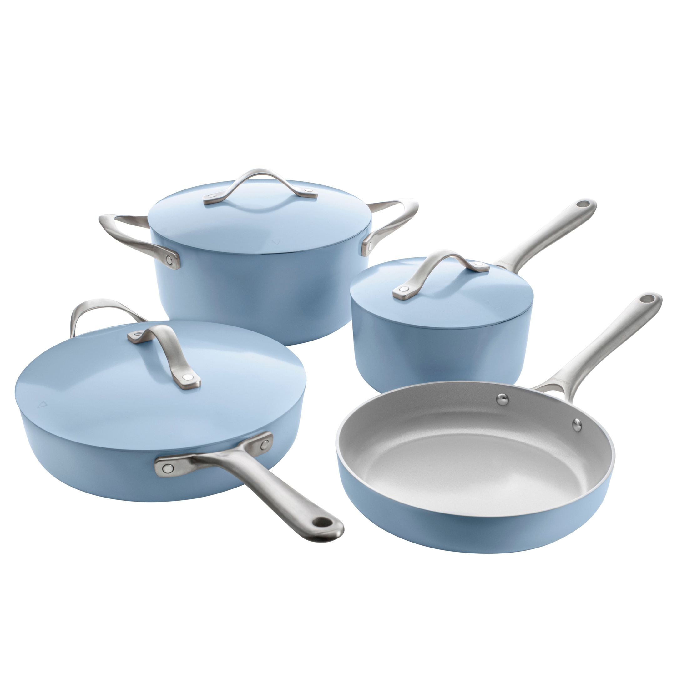 ProCook Soho Cookware Set, Sky Blue, £99