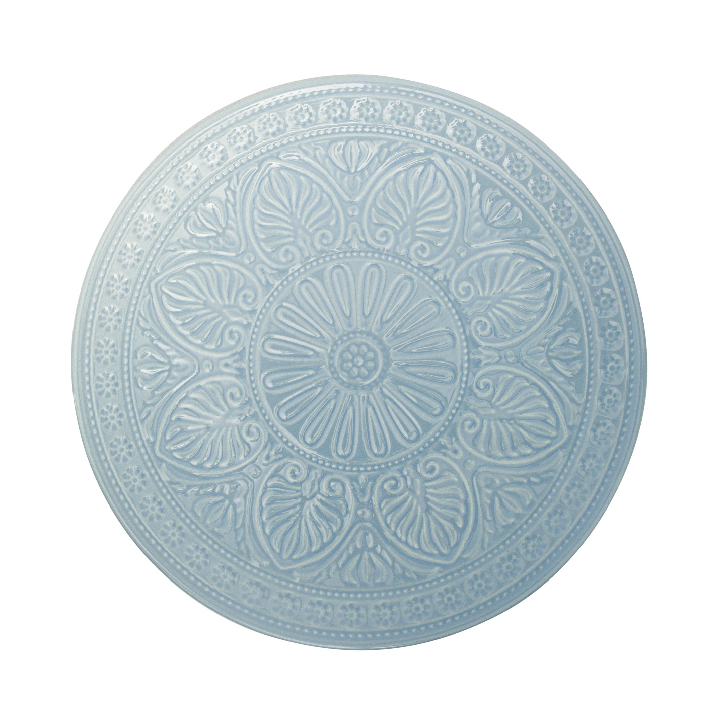 ProCook Embossed Dinner Plate Sky Blue, Set Of 4