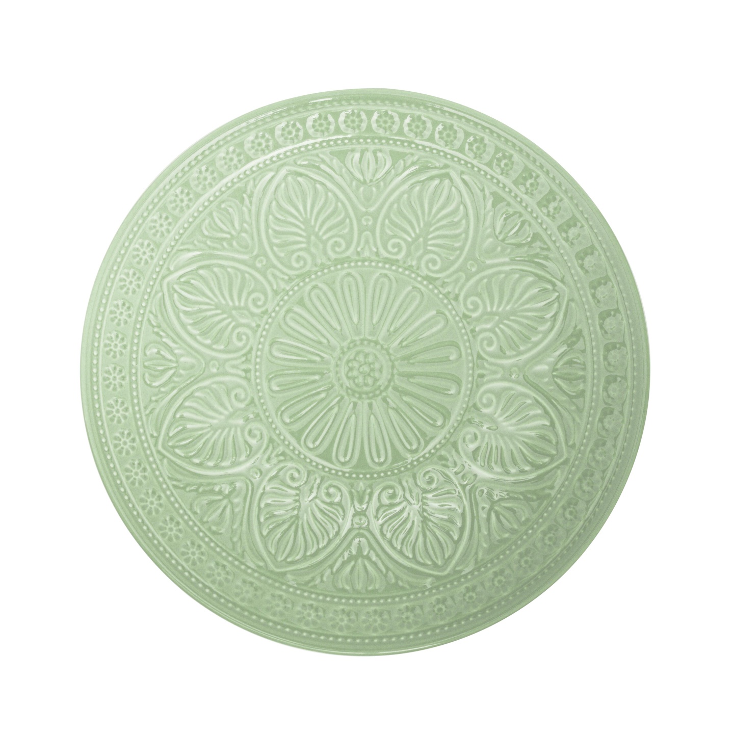ProCook Embossed Dinner Plate Sage Green, Set Of 4