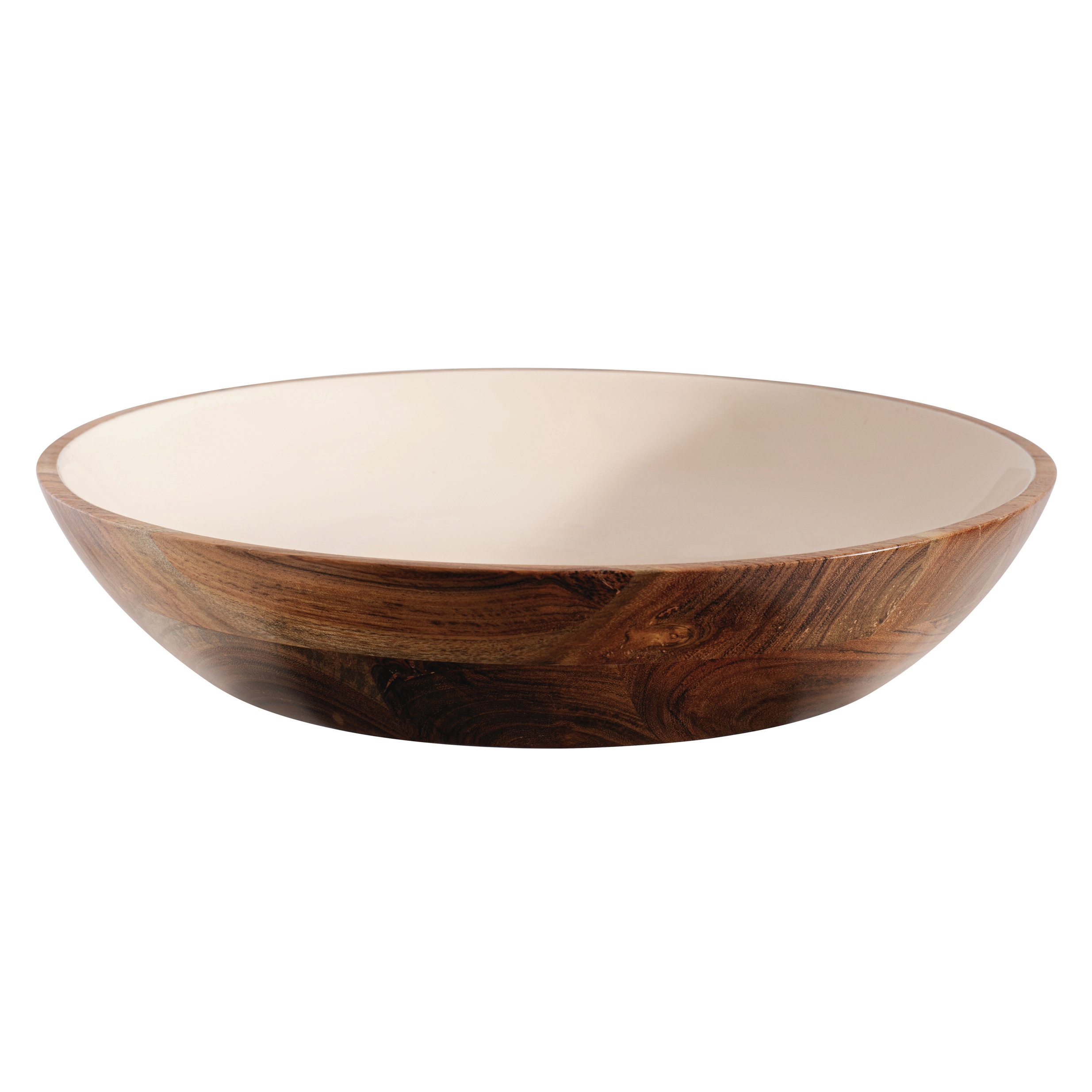 ProCook Enamel Wood Serving Bowl Sandstone