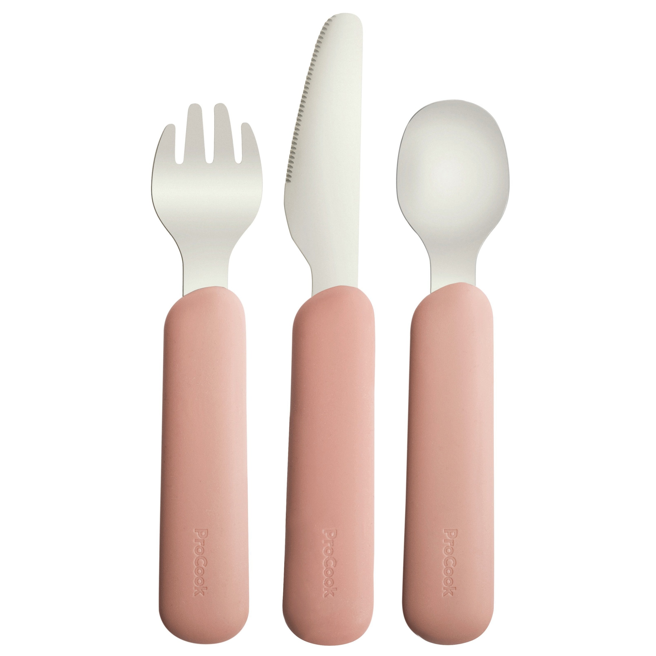 ProCook Silicone Cutlery Set, Dusky Pink